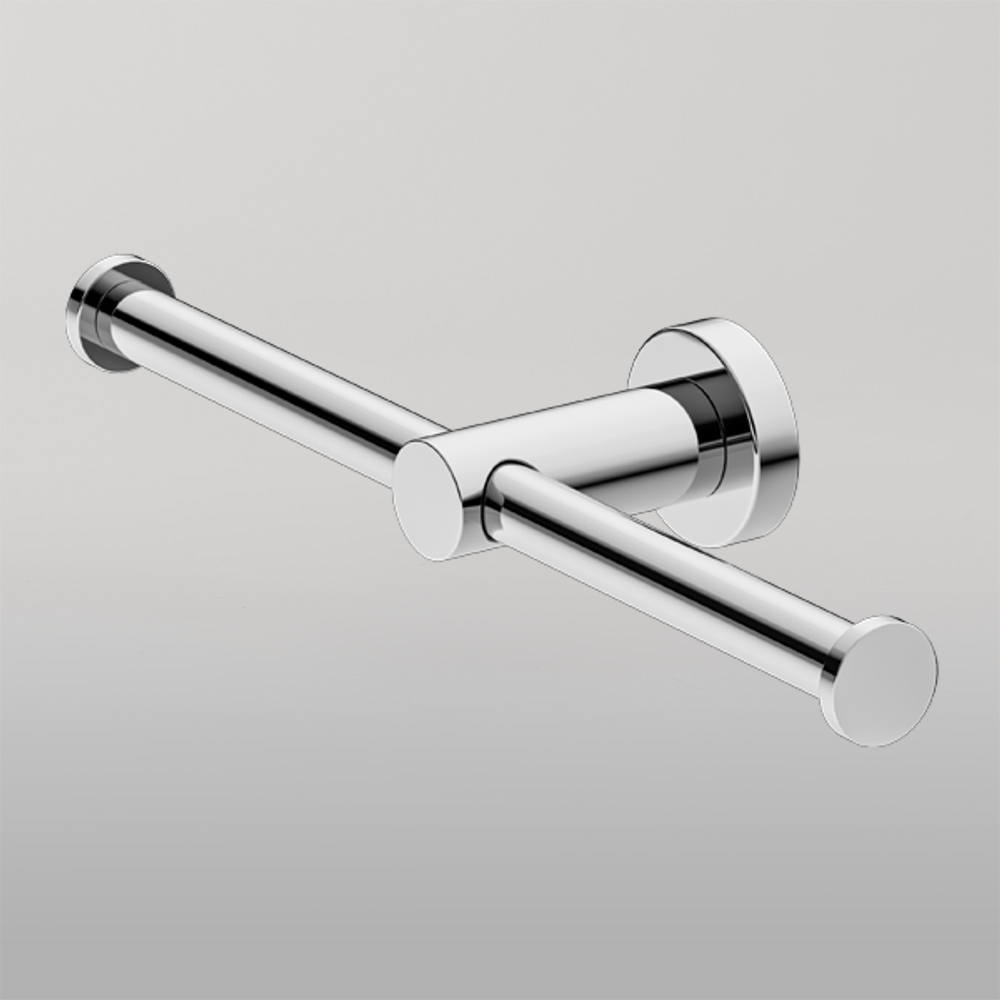 Mecca Double Toilet Roll Holder Chrome