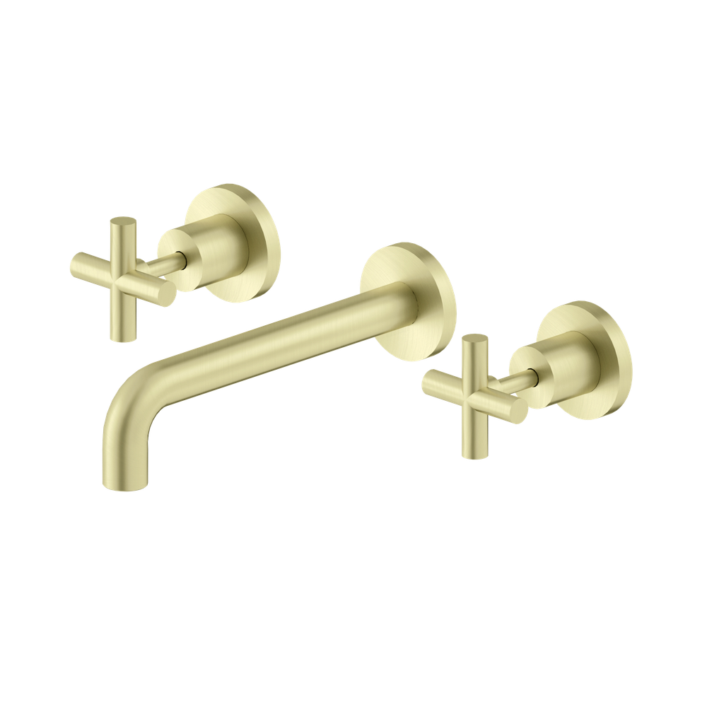 X Plus Wall Basin Set 180mm Brushed Gold