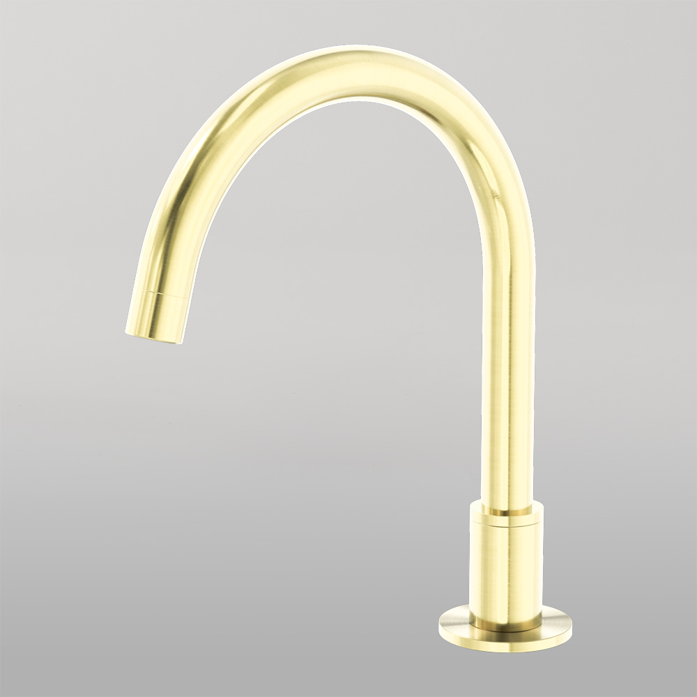 Kara Hob Mount Bath Spout Only G1/2 Female Inlet Brushed Gold