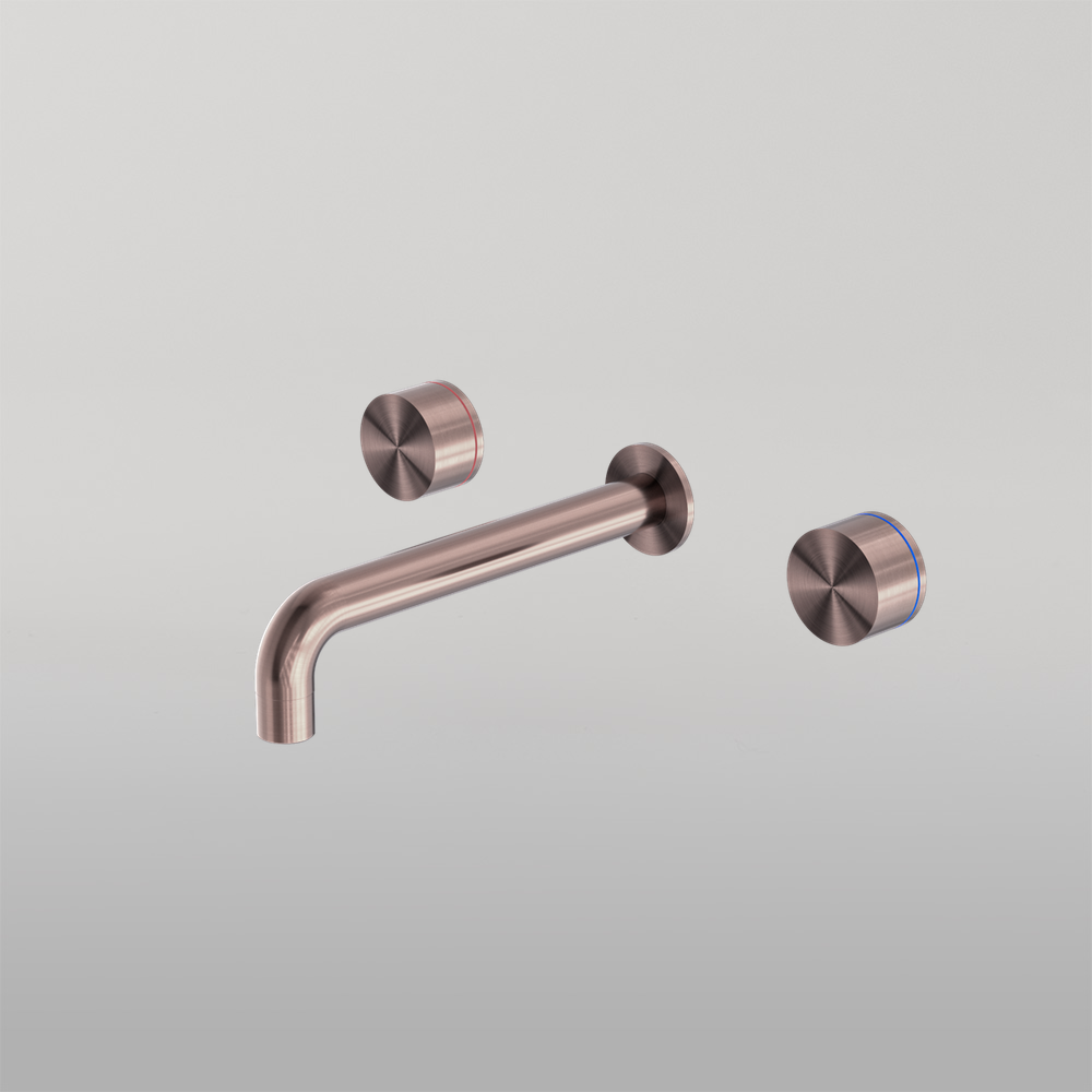 Kara Wall Basin Set 180mm Brushed Bronze