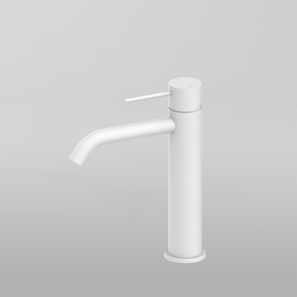 Mecca Mid Tall Basin Mixer Matte White