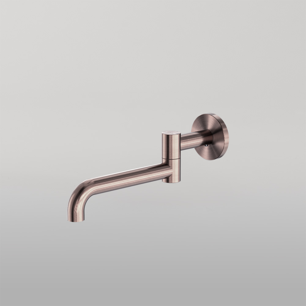 Mecca Wall Mounted Swivel Basin/Bath Spout Only 225mm Brushed Bronze