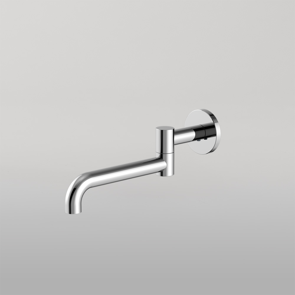 Mecca Wall Mounted Swivel Basin/Bath Spout Only 225mm Chrome