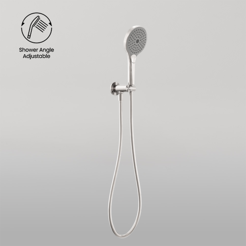 Mecca Shower Bracket With Air Shower II Brushed Nickel