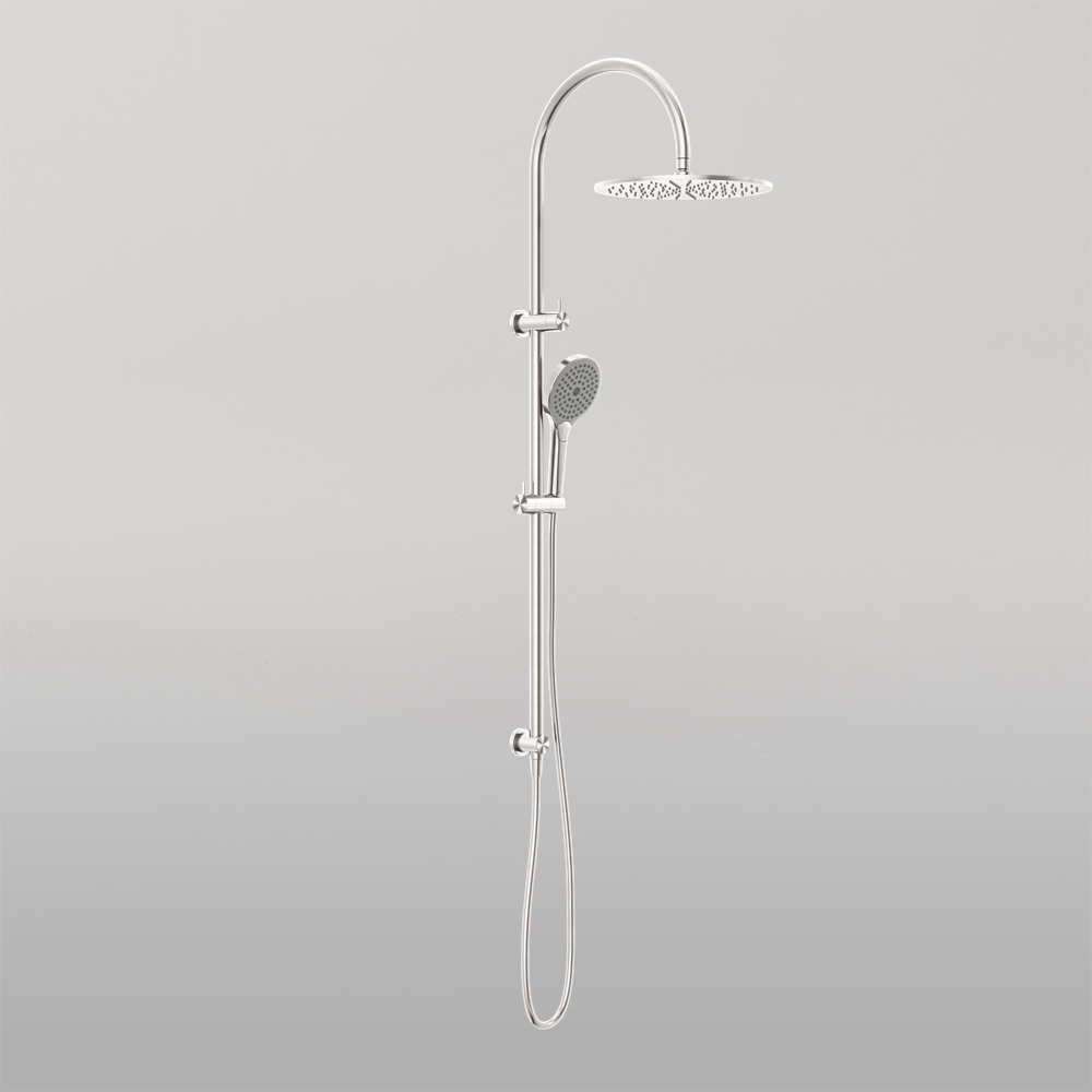 Mecca Twin Shower With Air Shower II Brushed Nickel