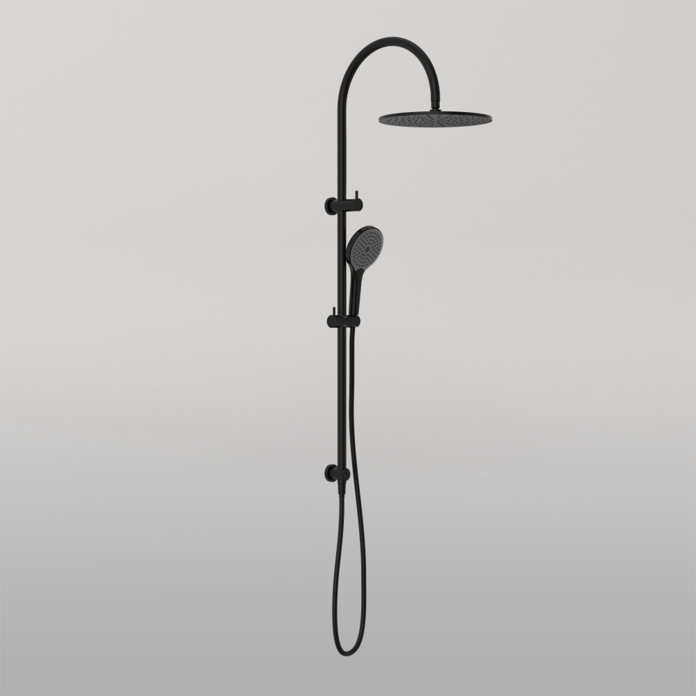 Mecca Twin Shower With Air Shower II Matte Black