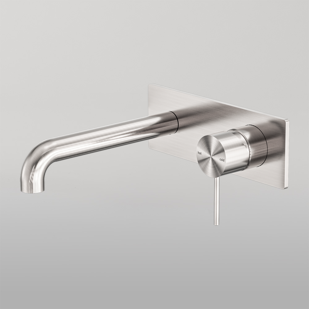 Mecca Wall Basin/Bath Mixer 120mm Brushed Nickel