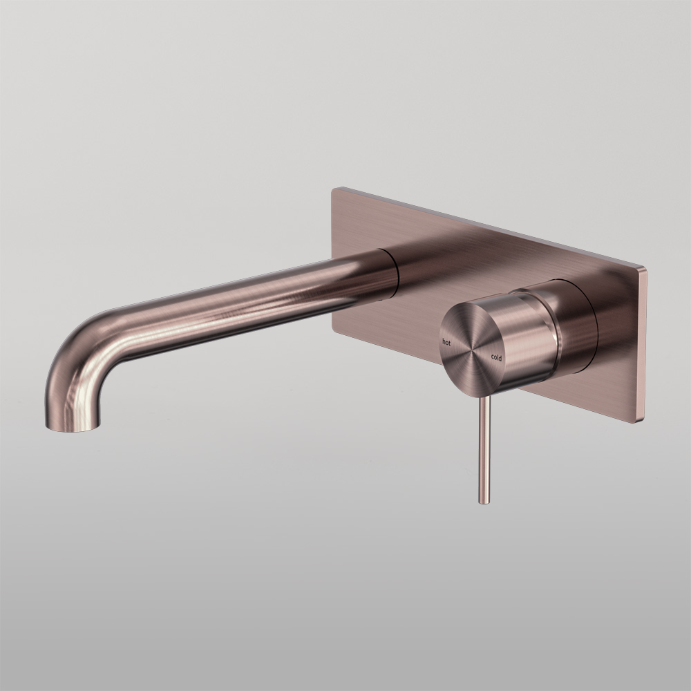 Mecca Wall Basin/Bath Mixer 120mm Brushed Bronze