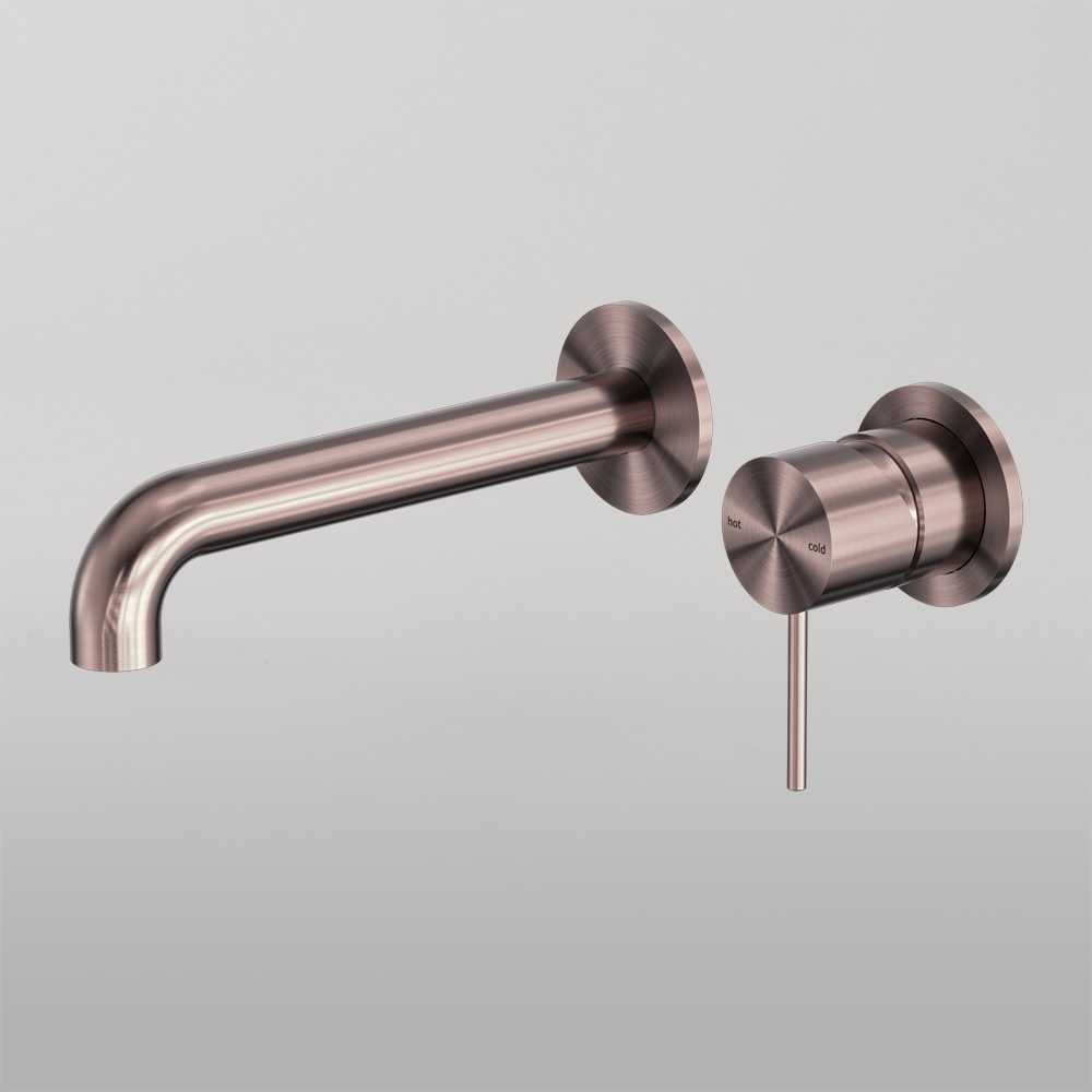 Mecca Wall Basin/Bath Mixer Separete Back Plate 230mm Brushed Bronze