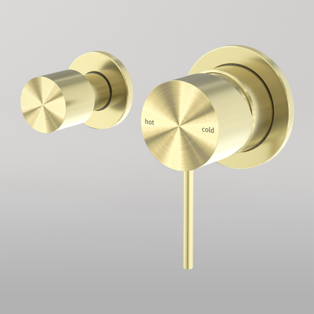 Mecca Shower Mixer With Horizontal 2 Way Divertor Brushed Gold