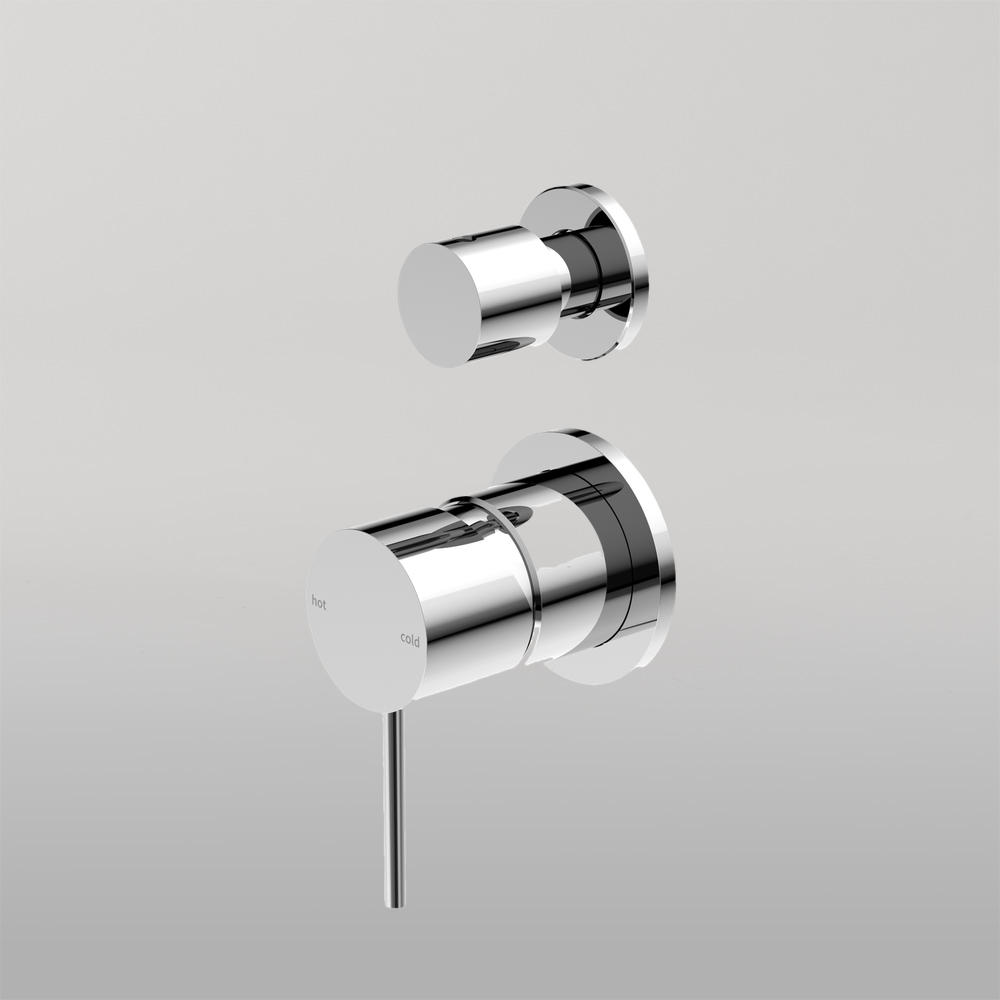 Mecca Shower Mixer With Divertor Separate Back Plate Chrome