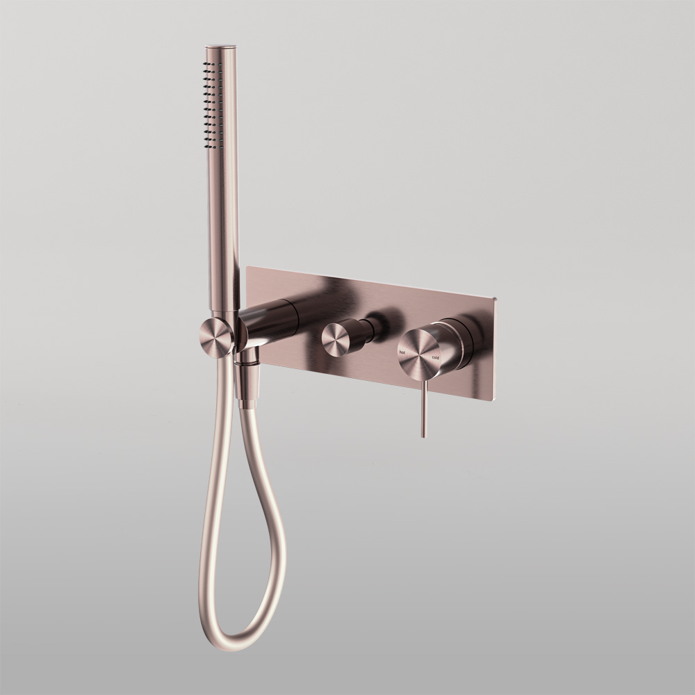 Mecca Shower Mixer Divertor System Brushed Bronze