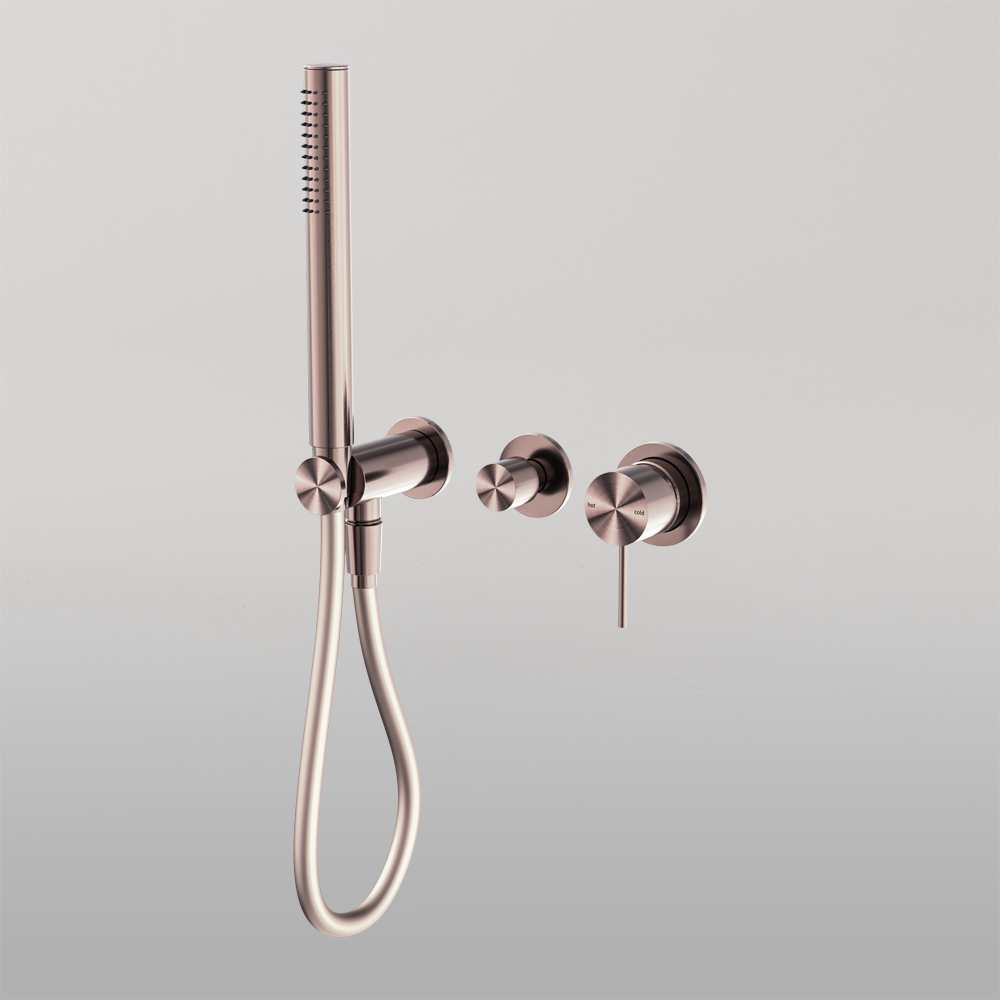 Mecca Shower Mixer Divertor System Separate Back Plate Brushed Bronze