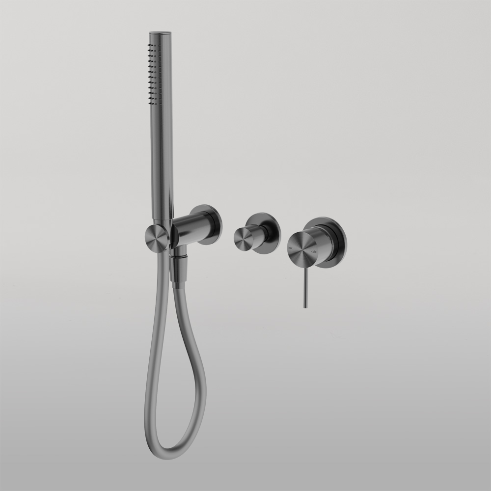 Mecca Shower Mixer Divertor System Separate Back Plate Gun Metal