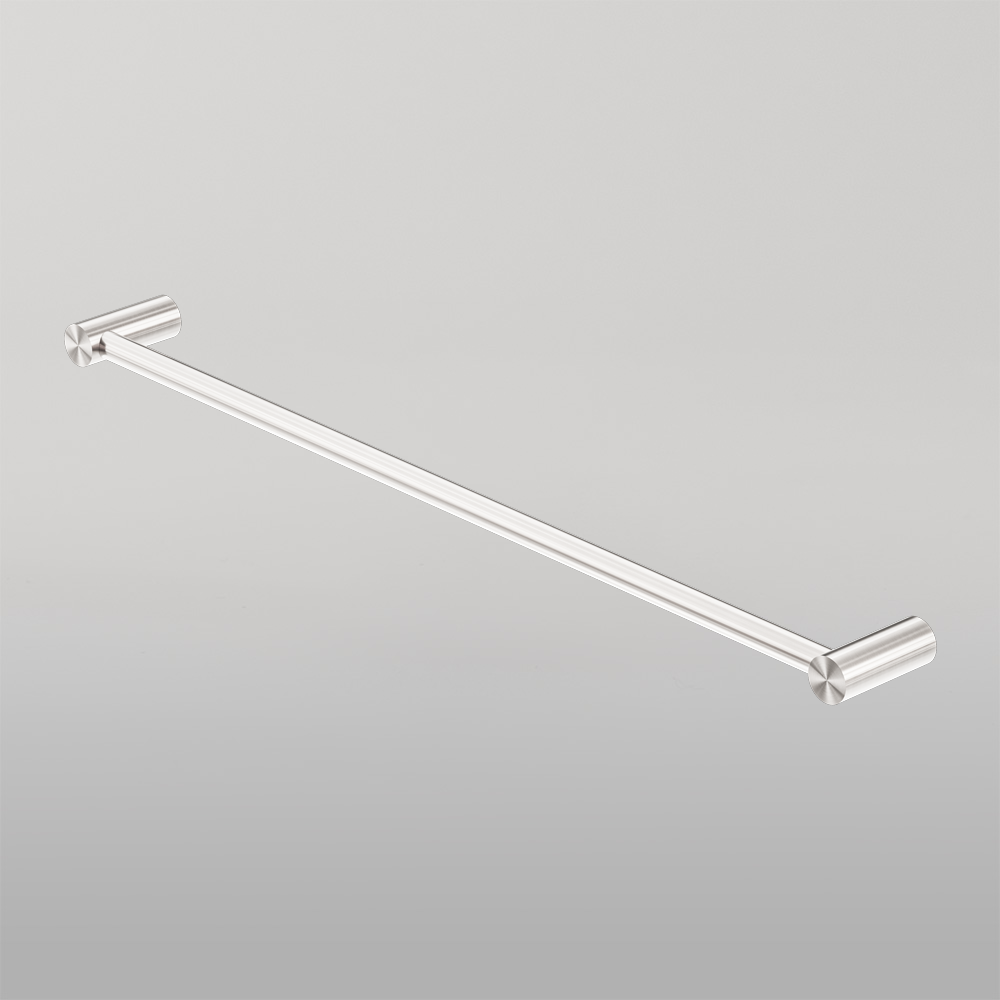 New Mecca Single Towel Rail 600mm Brushed Nickel