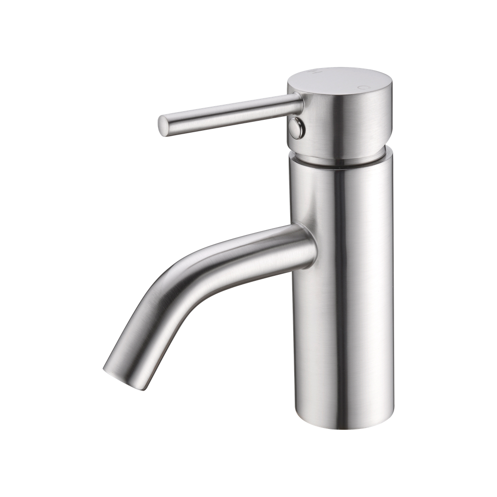 Dolce Basin Mixer Stylish Spout Brushed Nickel