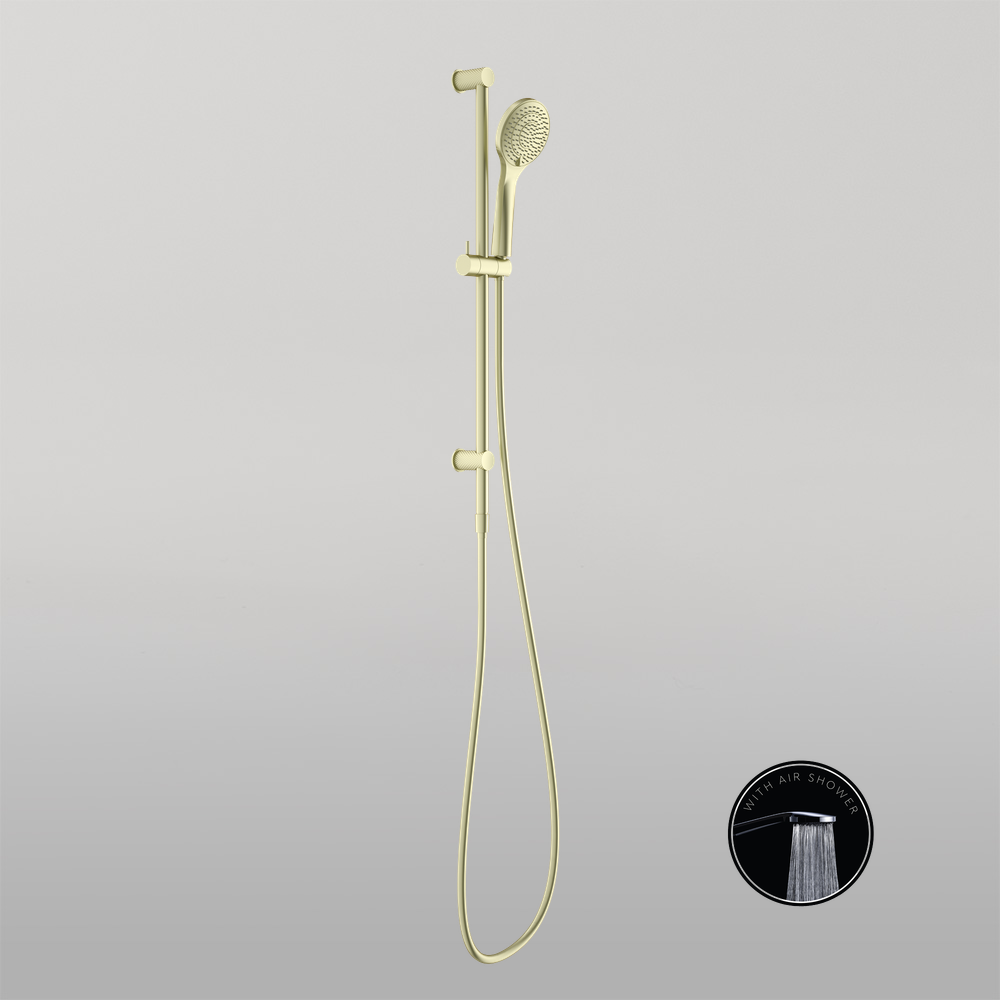 Opal Shower Rail With Air Shower Brushed Gold