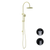 Opal Twin Shower With Air Shower Brushed Gold