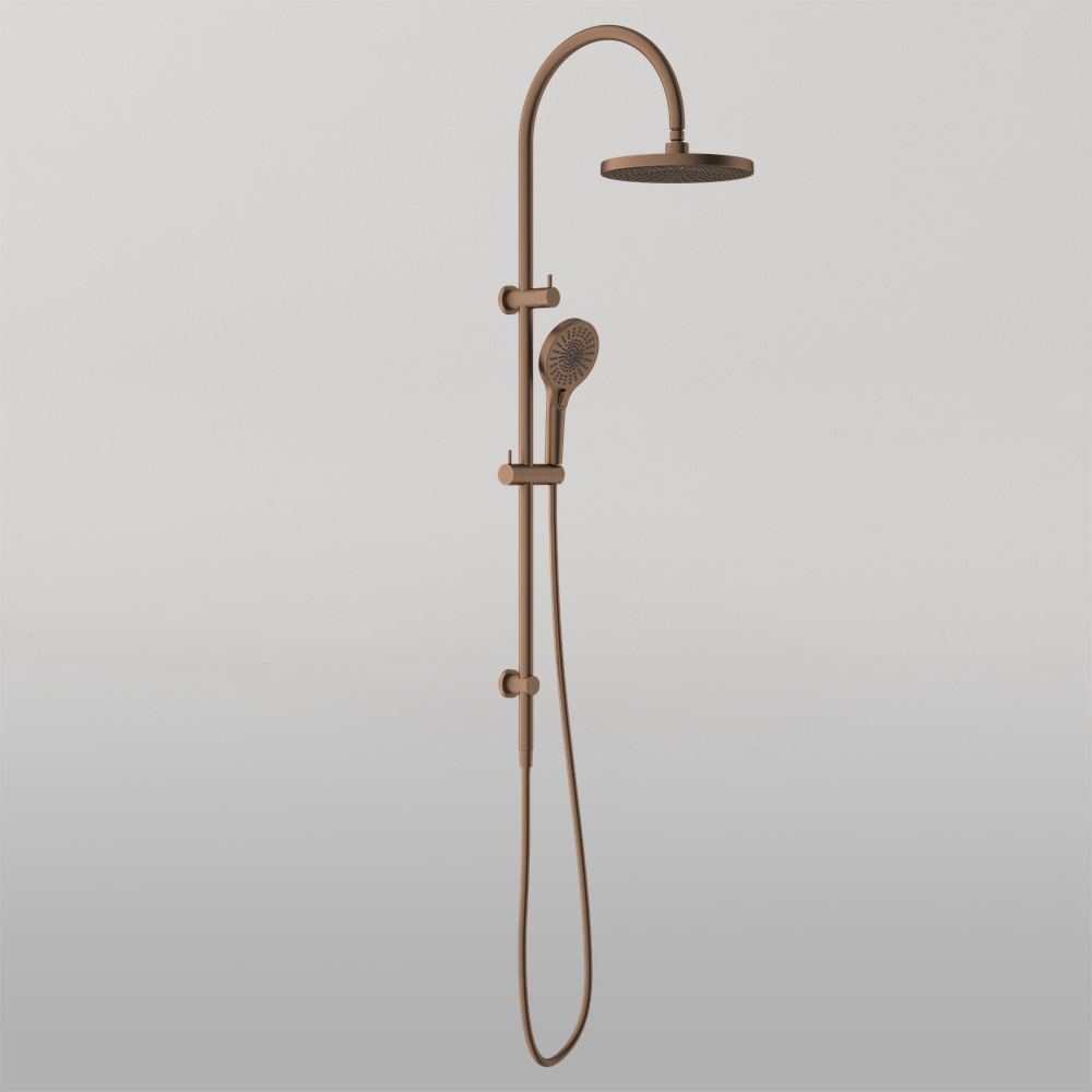 Opal Twin Shower Brushed Bronze