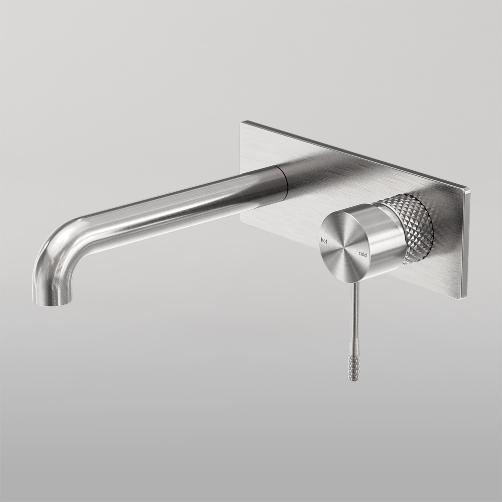 Opal Wall Basin/Bath Mixer 120mm Brushed Nickel