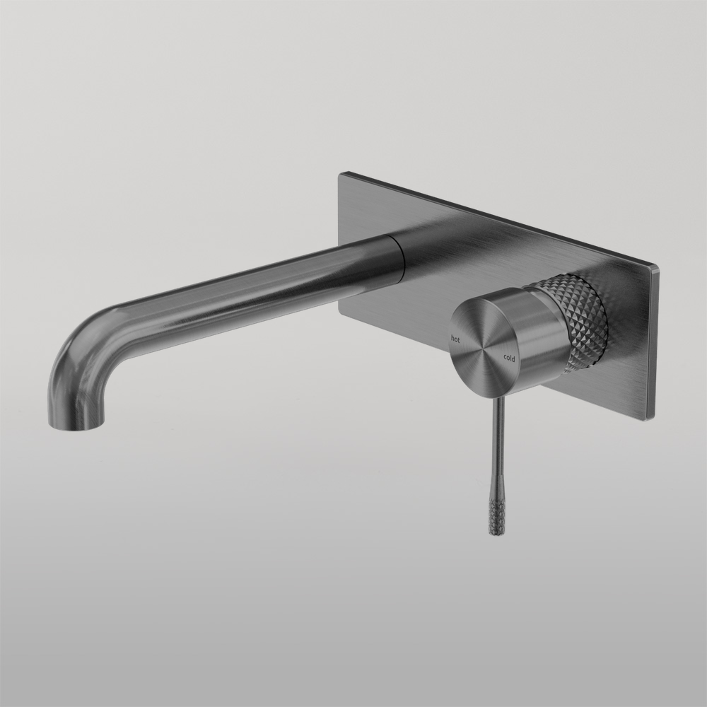 Opal Wall Basin/Bath Mixer 160mm Graphite