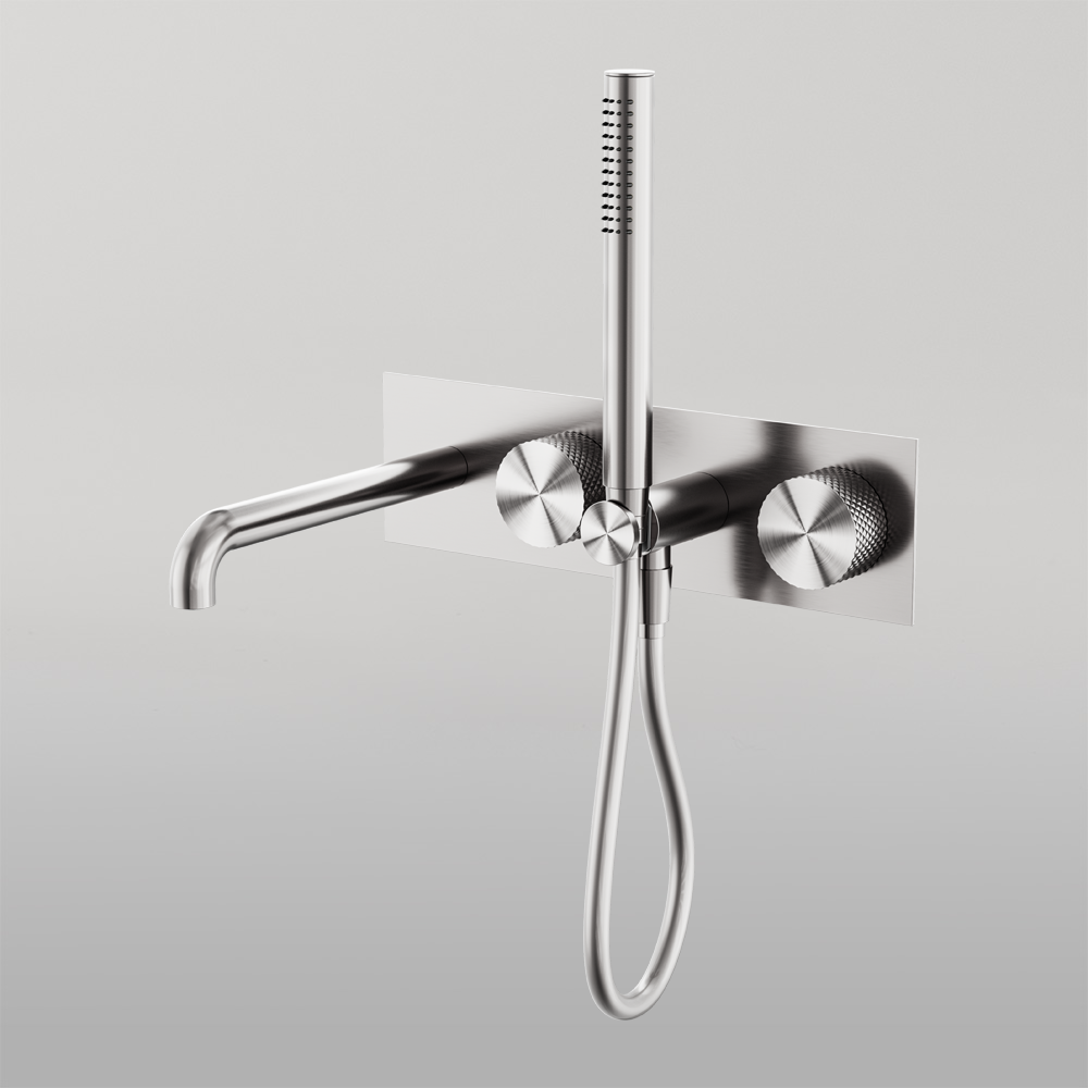 Opal Progressive Shower System With Spout 230mm Brushed Nickel