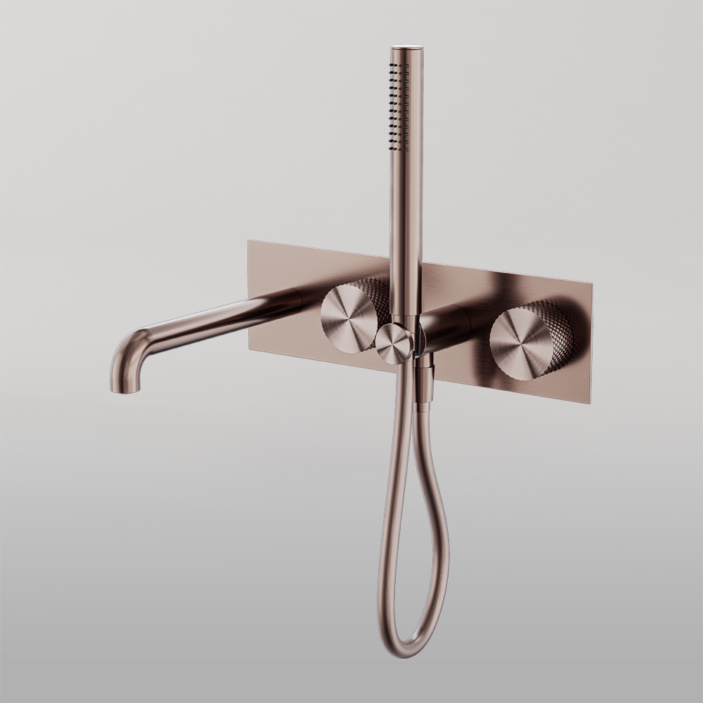 Opal Progressive Shower System With Spout 230mm Brushed Bronze