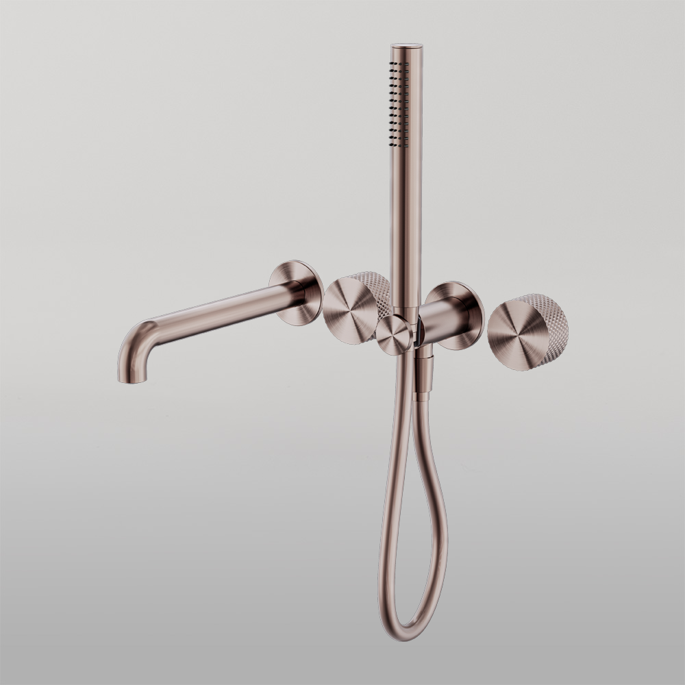 Opal Progressive Shower System Separate Plate With Spout 230mm Brushed Bronze