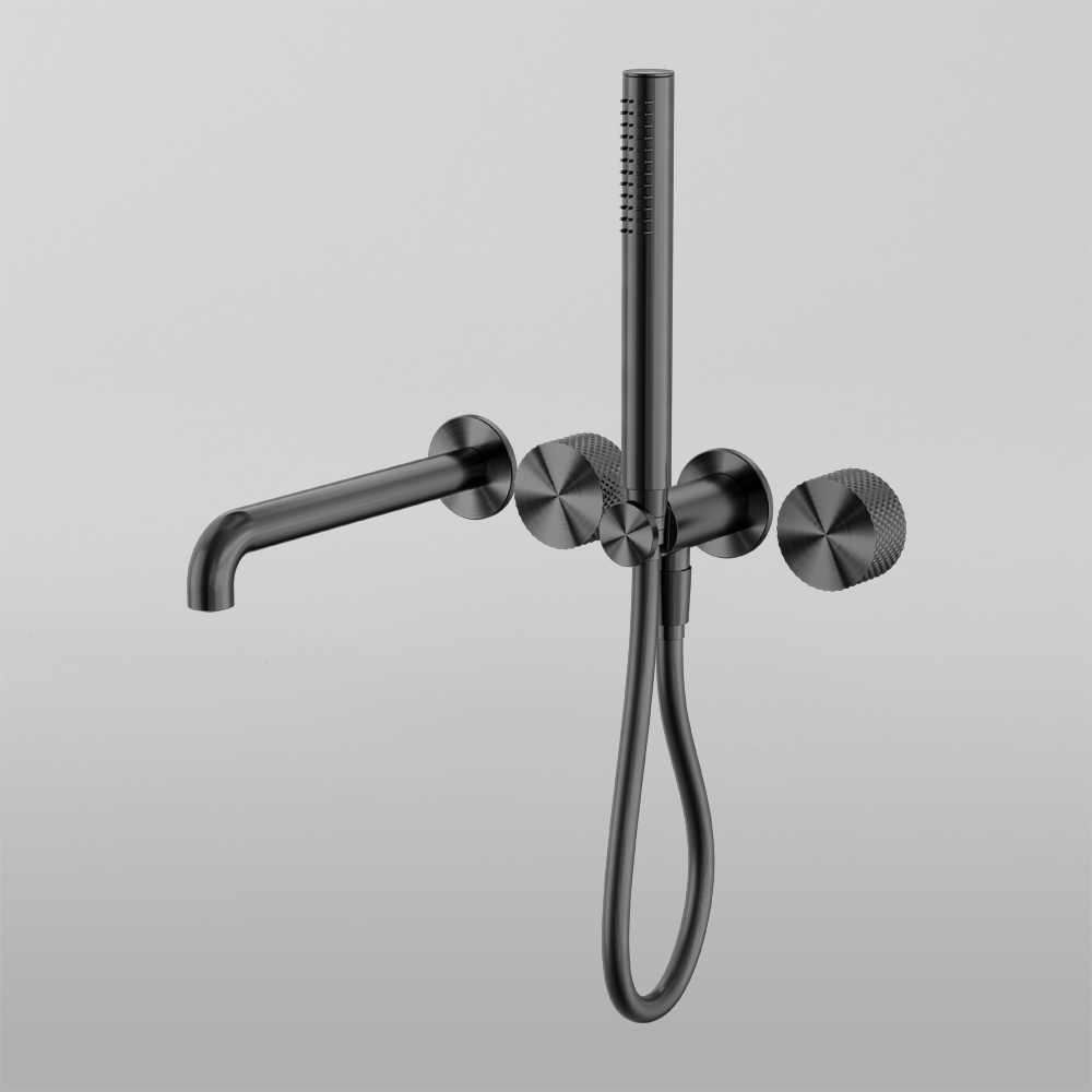 Opal Progressive Shower System Separate Plate With Spout 230mm Graphite