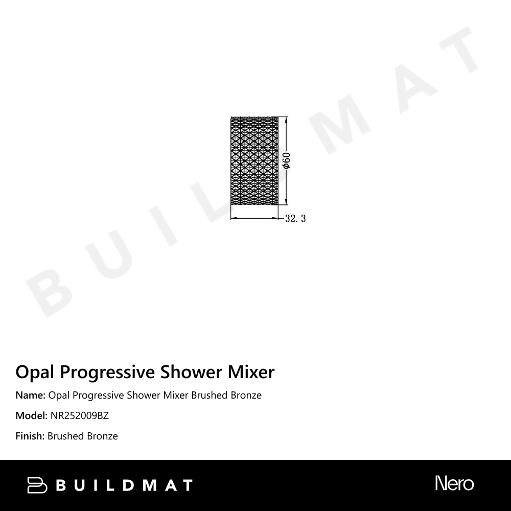 Opal Progressive Shower Mixer Brushed Bronze