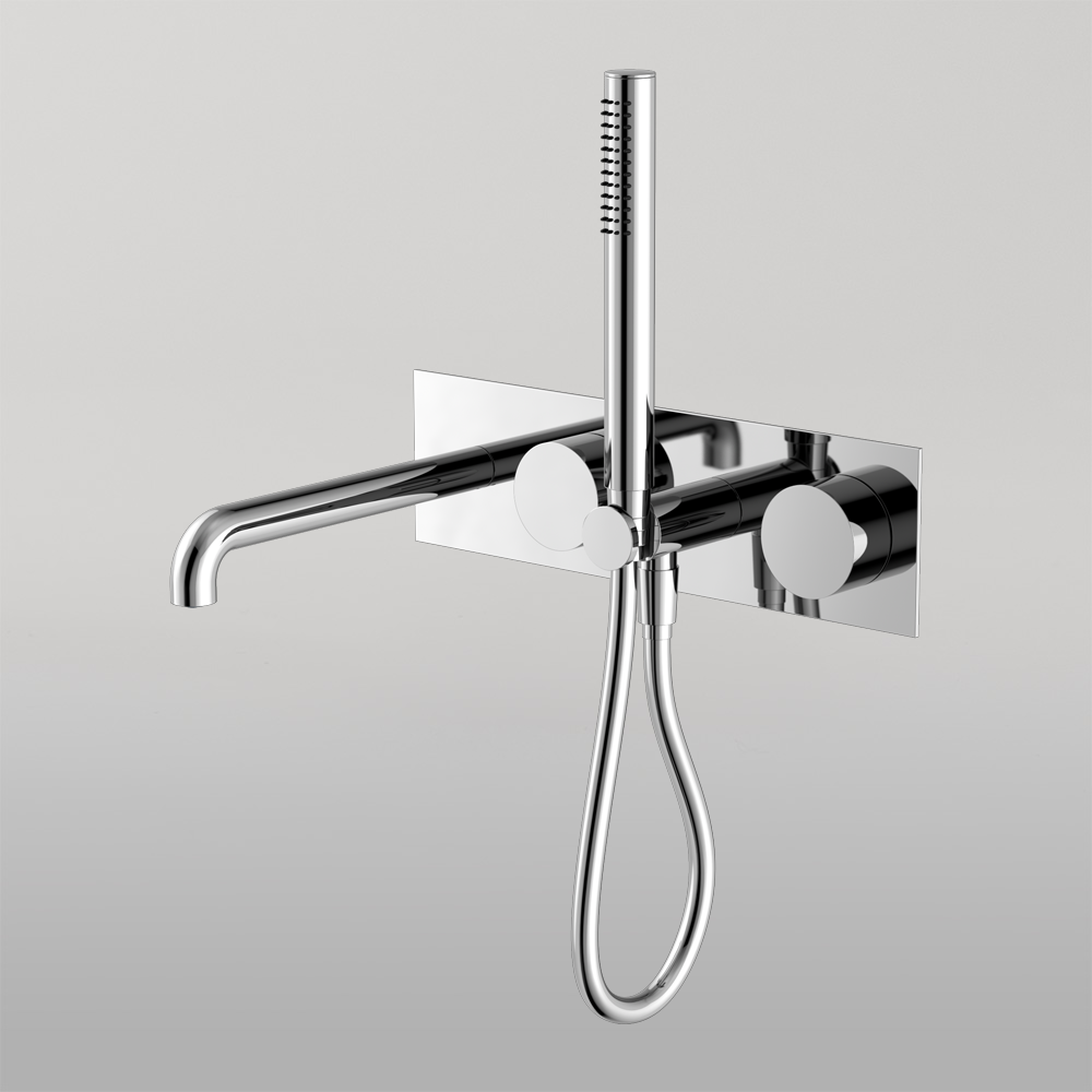 Kara Progressive Shower System With Spout 230mm Chrome