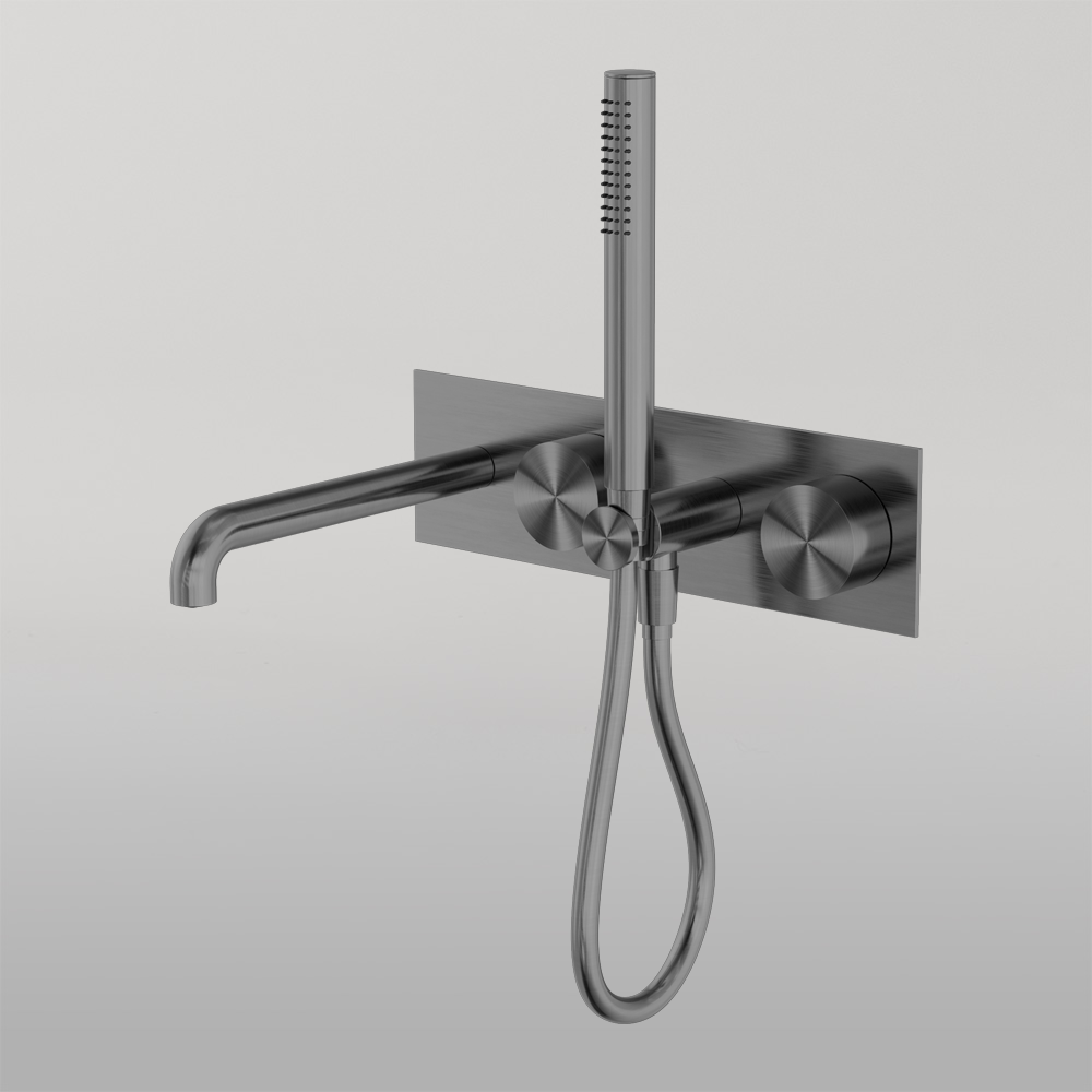 Kara Progressive Shower System With Spout 230mm Gun Metal