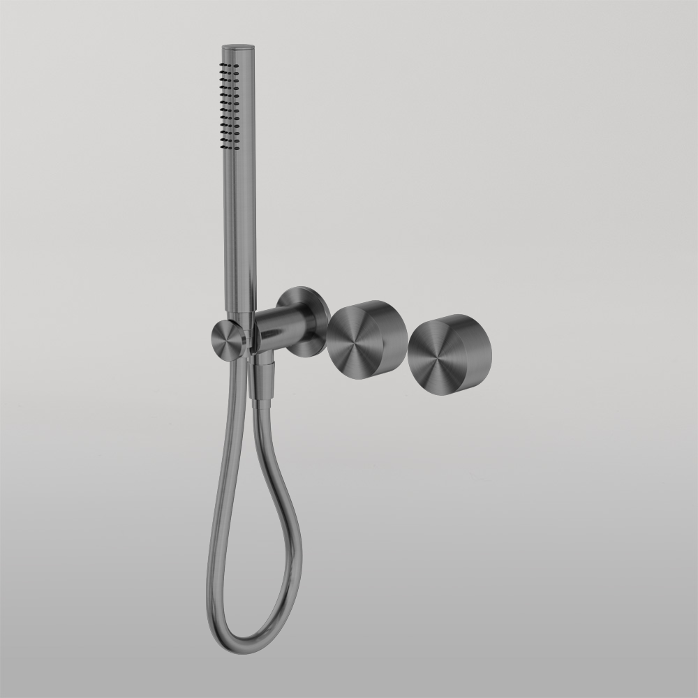 Kara Progressive Shower System Separate Plate Gun Metal