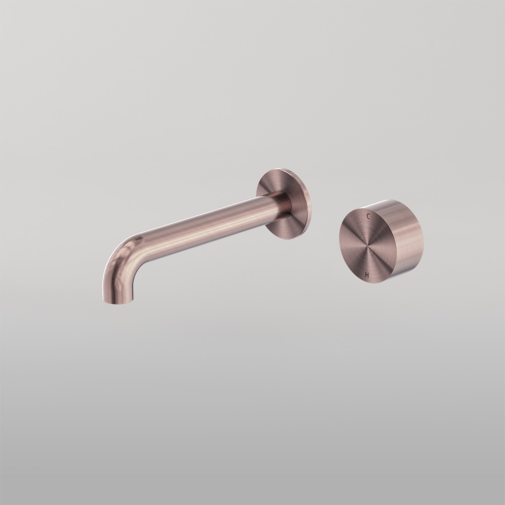 Kara Progressive Wall Basin/Bath Set 120mm Brushed Bronze