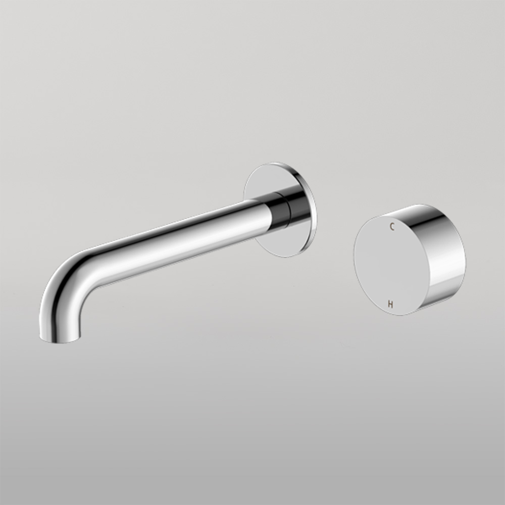 Kara Progressive Wall Basin/Bath Set 120mm Chrome