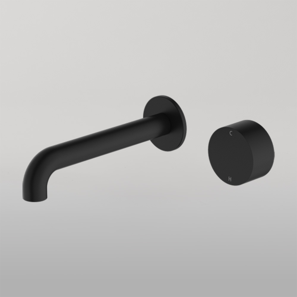 Kara Progressive Wall Basin/Bath Set 120mm Matte Black