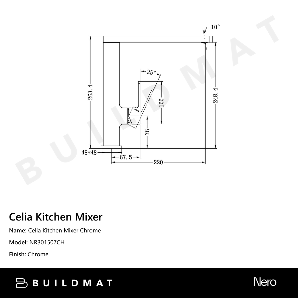 Celia Kitchen Mixer Chrome