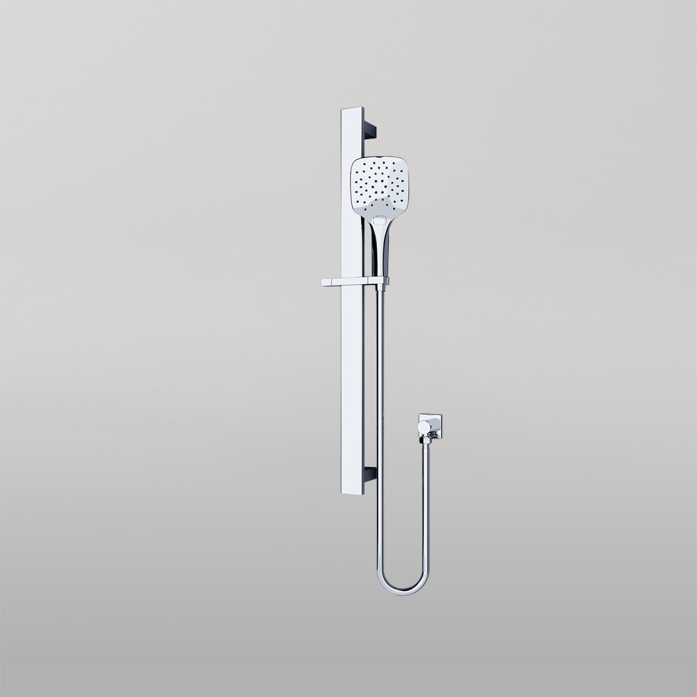 Rain Square 3 Function Shower Rail Chrome