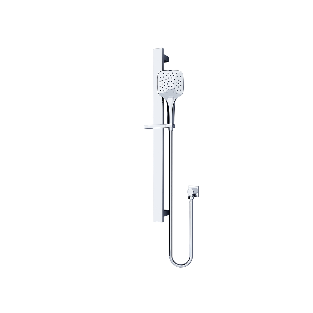 Rain Square 3 Function Shower Rail Chrome