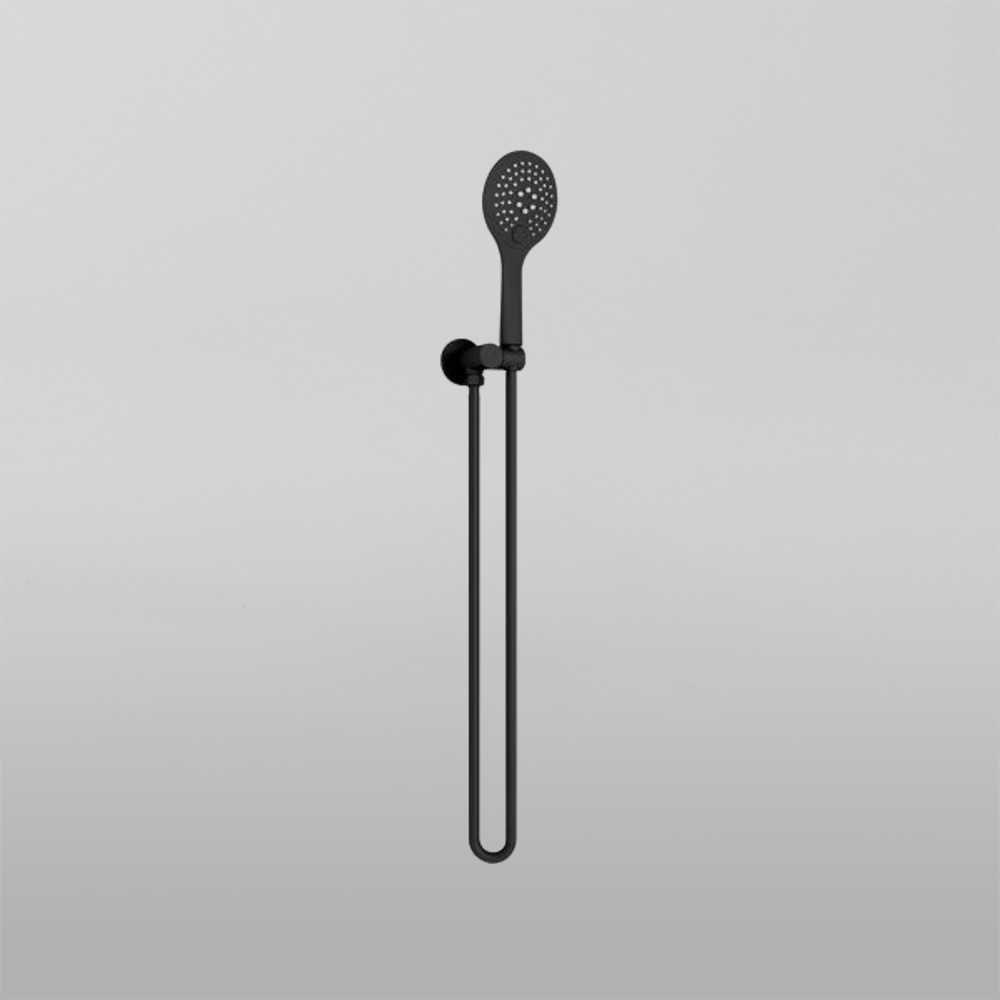 Rain 3 Function Shower On Bracket Matte Black