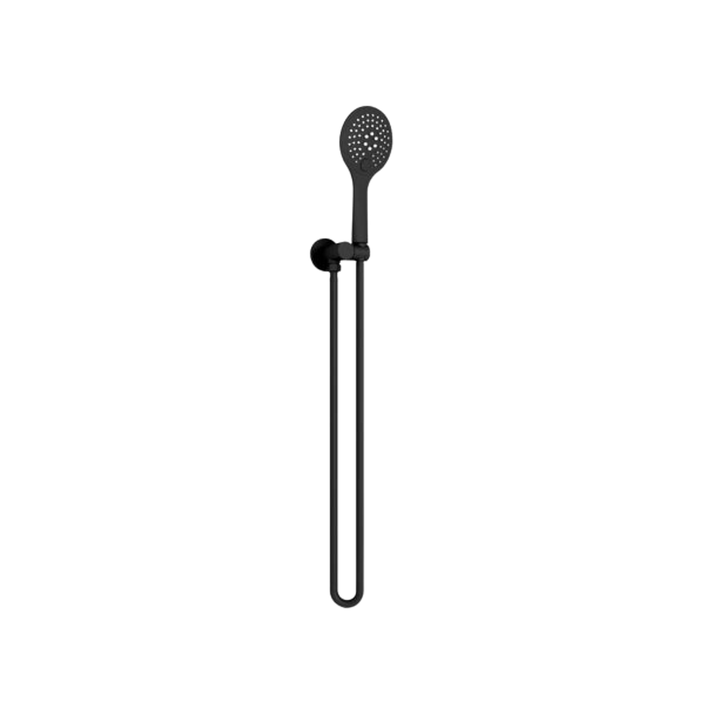 Rain 3 Function Shower On Bracket Matte Black