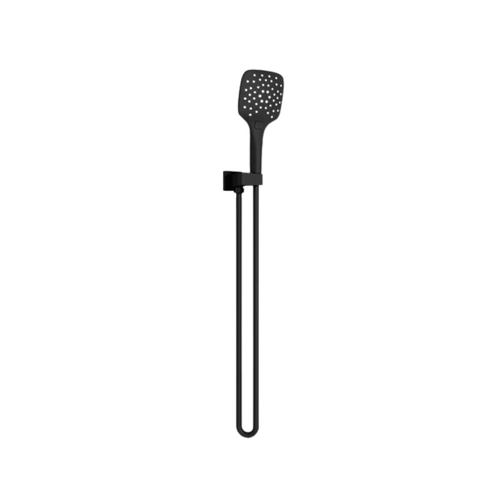 Rain Square 3 Function Shower On Bracket Matte Black