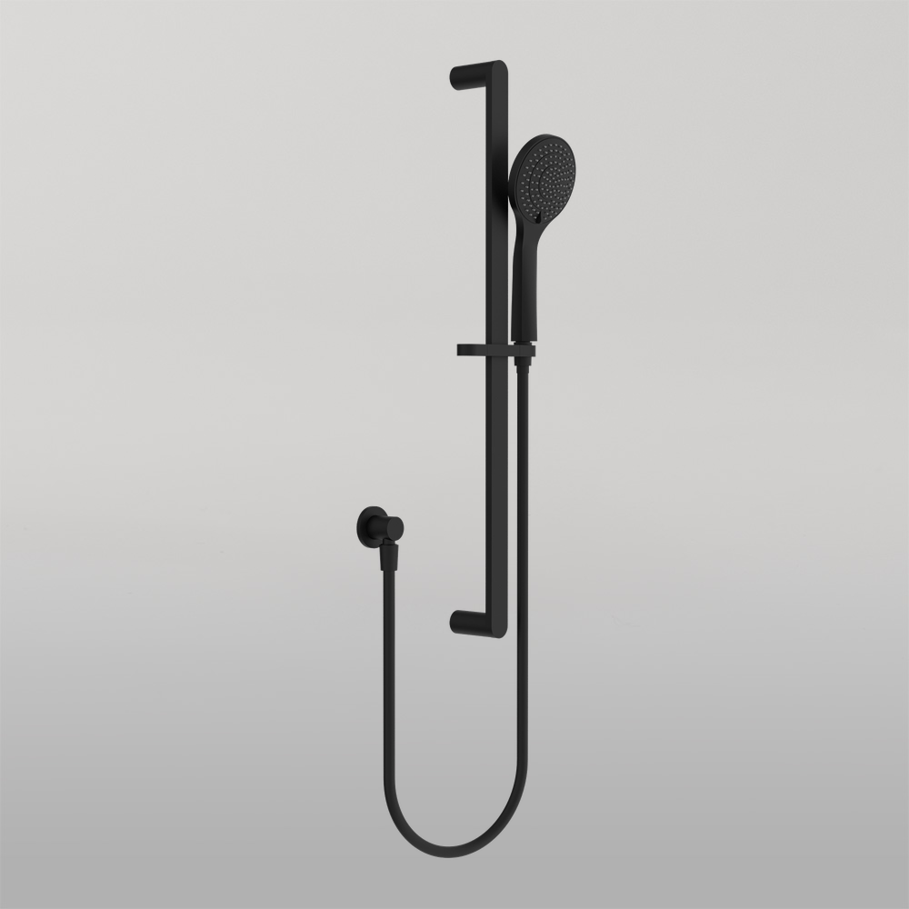 Ecco Shower Rail With Air Shower Matte Black