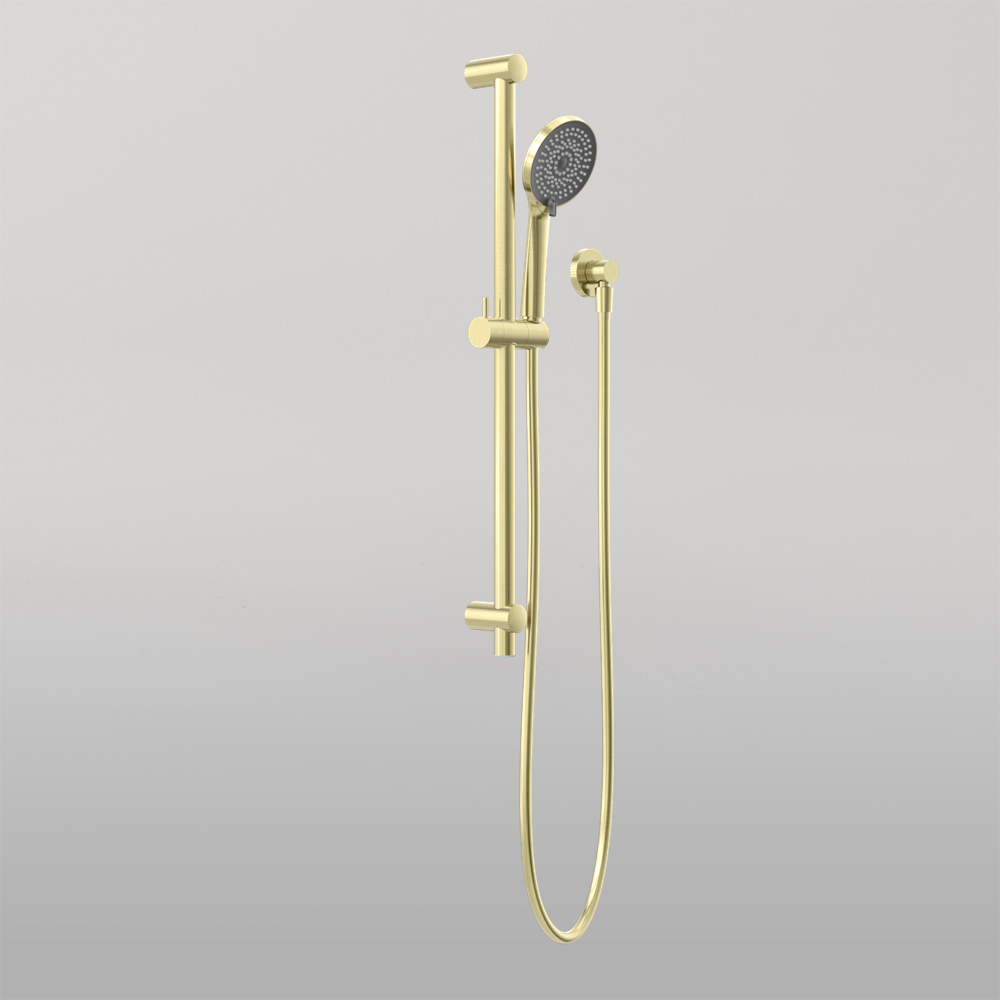 Round Metal Project Shower Rail 4 Star Rating Brushed Gold