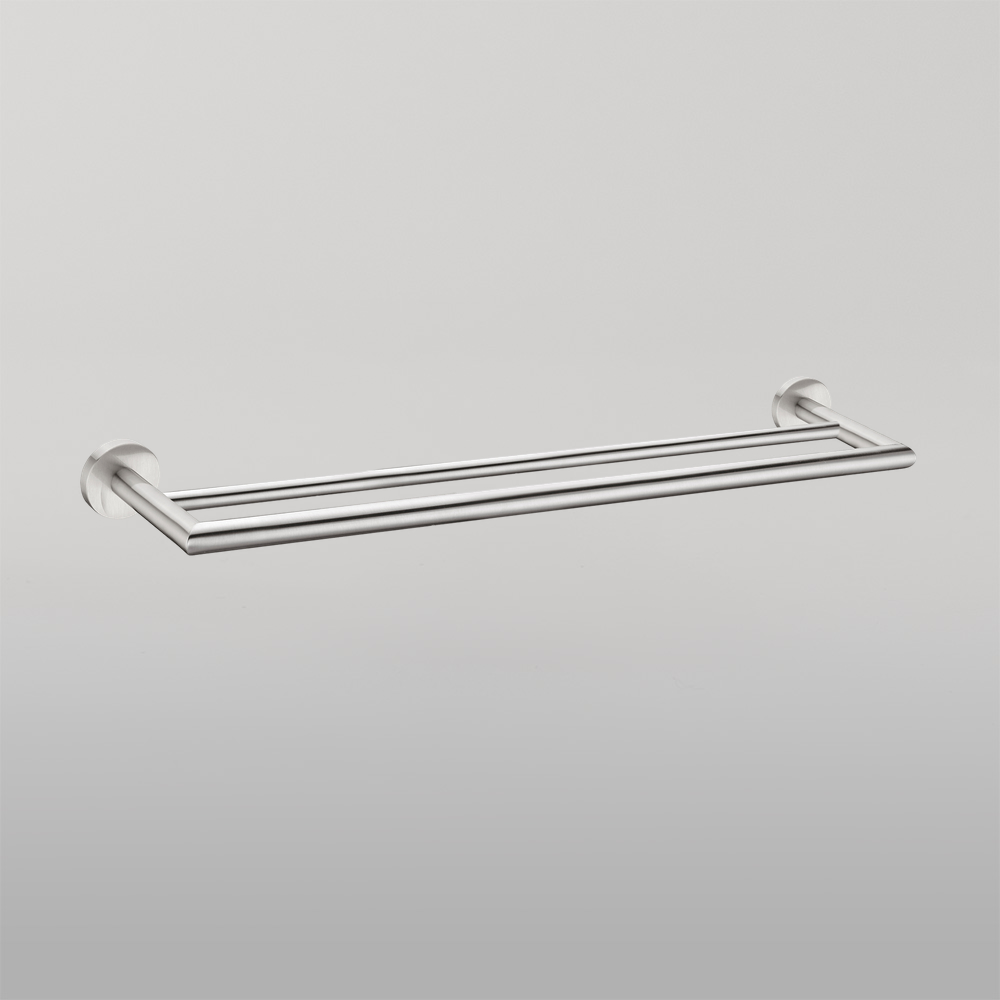 Dolce Double Towel Rail 700mm Brushed Nickel