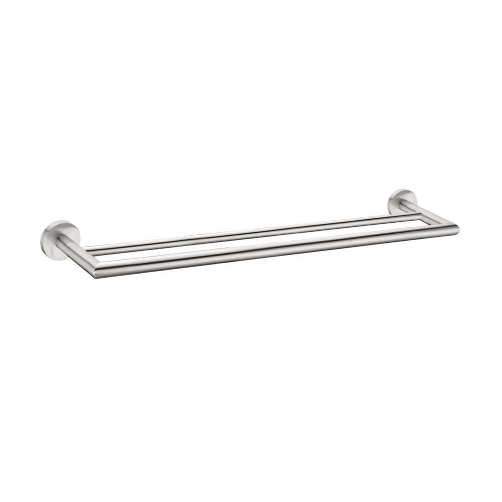 Dolce Double Towel Rail 700mm Brushed Nickel