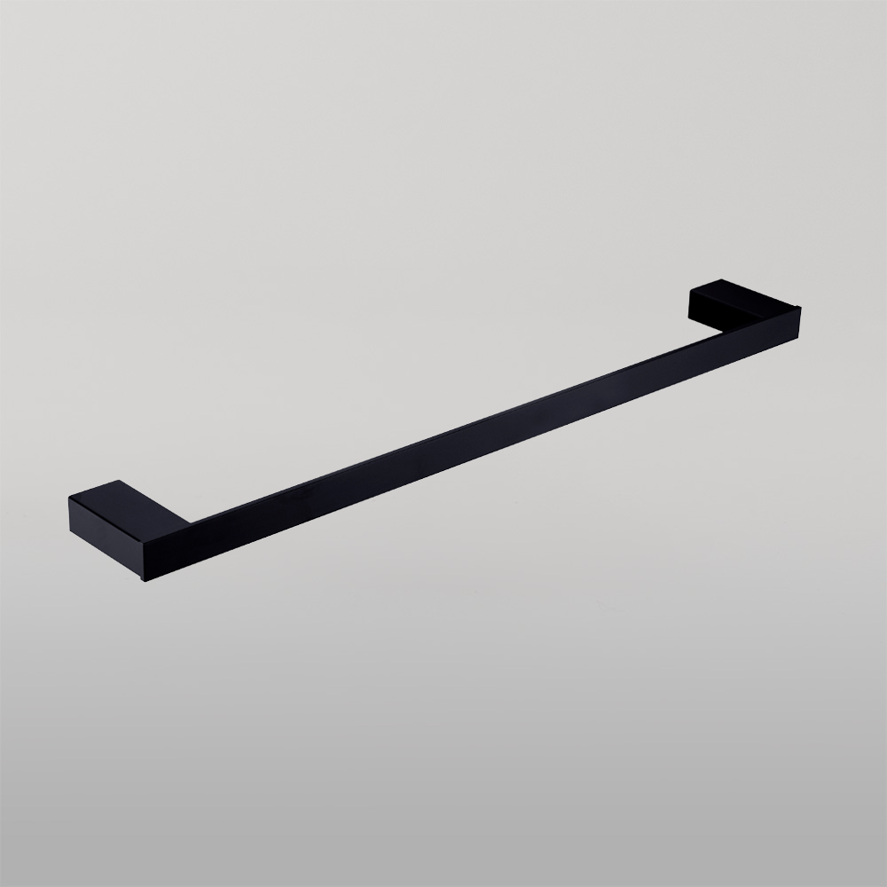 Celia Single Towel Rail 800mm Matte Black