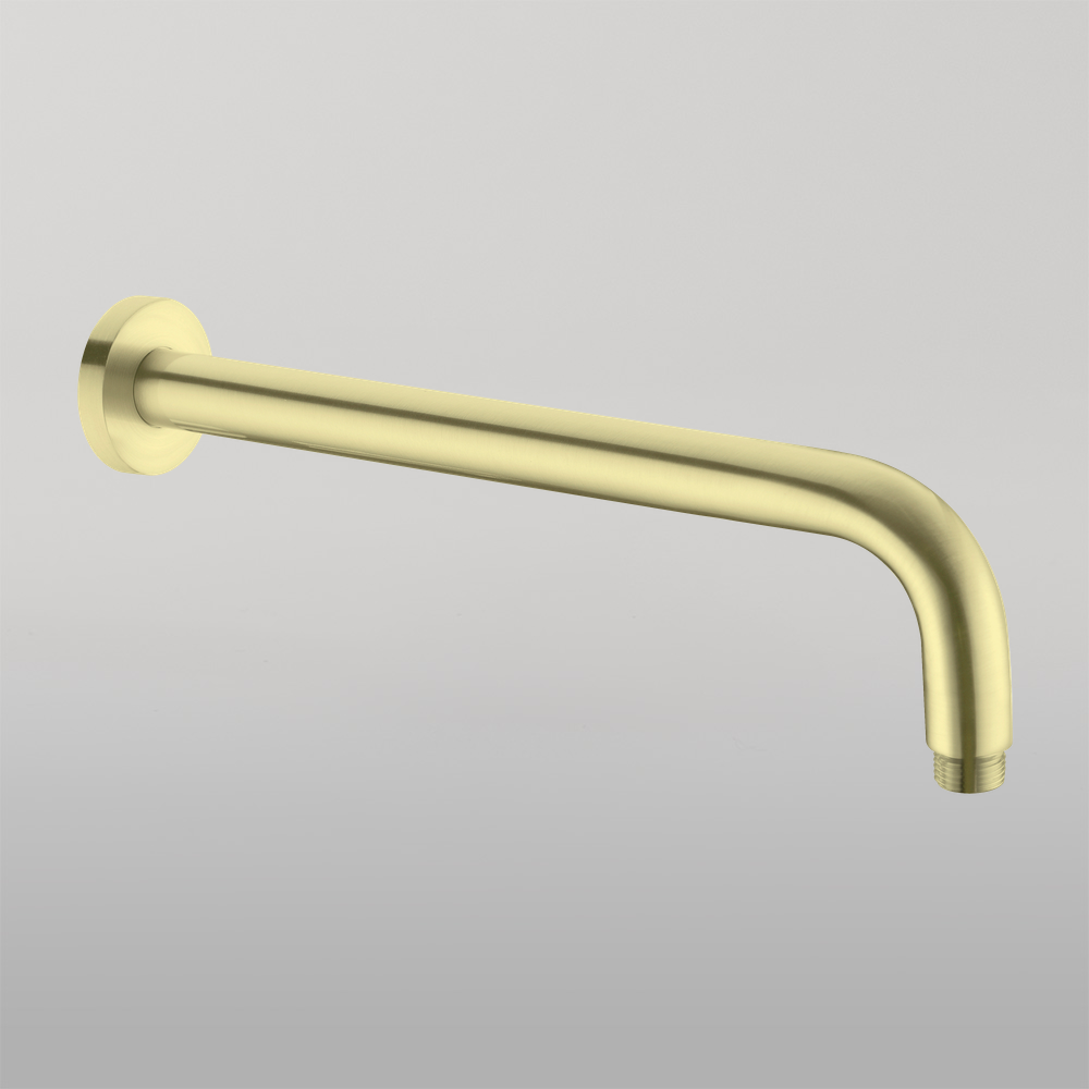 Round Shower Arm 500mm Length Brushed Gold