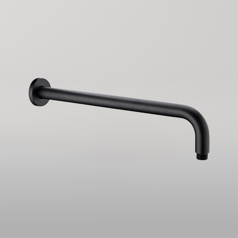 Round Shower Arm 500mm Length Matte Black