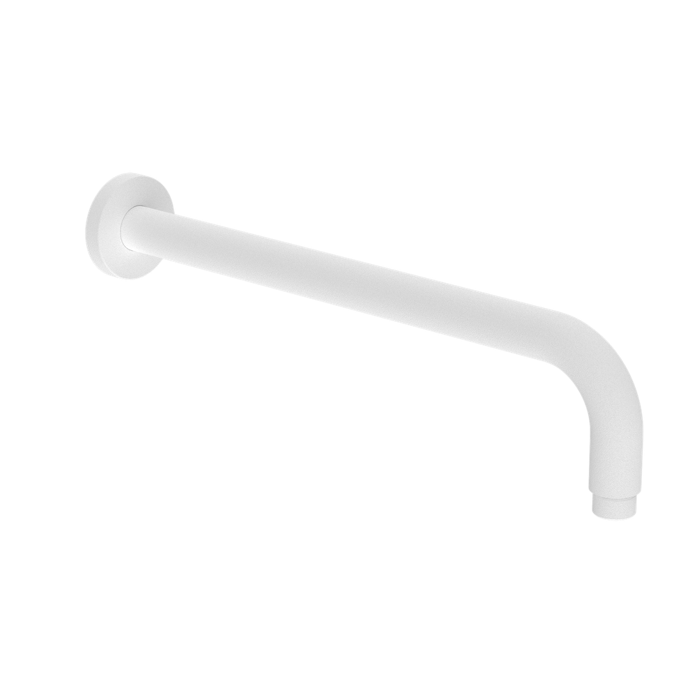 Round Shower Arm 500mm Length Matte White